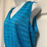 Calvin Klein Blue Sleeveless Cover Up Hooded Swimwear Dress Photo 2