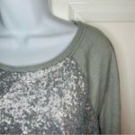 Apt. 9  Long Sleeve Sequin Front Embellished Sweatshirt Grey S Photo 2