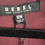 Rebel Wilson c Angels Faux Leather Sleeveless Dress Dark Wine, New with Tags Size 18W Photo 4