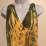 Fresh of LA Yellow & Green Halter Dress Size L Photo 1