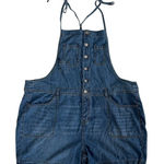 Torrid NWT 5 Inch Lightweight Denim Shortalls Sz 18 Blue Summer Cute Festival Photo 0