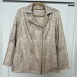 Chico's Animal Print Faux Leather Jacket Photo 0