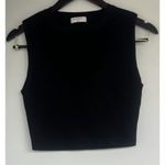 Babaton Sculpt Knit Muscle Ribbed Crop Tank Womens Size Medium Minimalist Career Photo 1