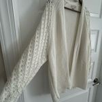 Knox Rose  Chunky Knit Cardigan Cream Size L Photo 3