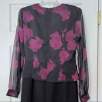 Formal cocktail wrap dress black and burgundy wedding size 6 Photo 6