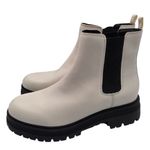 Marc Fisher  Chelsea Pirro Boots Lug Sole Size 10 Chunky White Leather Platform Photo 5