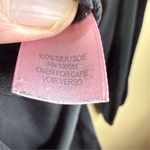 Calypso Women's Black Silk Long Sleeve Tie Neck Blouse Size‎ Small Office Modest Photo 2