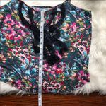 Floral Ruffled Camisole Sleeveless Tank Top Grey Size M Photo 4