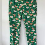 Old Navy Green and Pink Floral Leggings Pixie Pants Size 10 Photo 0