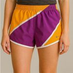 Nike Dri-Fit Size Medium Orange and Purple Running Athletic Shorts Photo 0