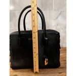 Michael Kors  Mercer Black Pebbled Leather Belted Satchel Handbag Crossbody Lux Photo 11