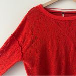 Free People Not Cold in This Top Orange Lace Women's long sleeve soft stretch XS Photo 8