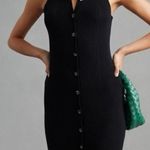 Favorite Daughter Women’s Lena Black Ribbed Knit Collar Sleeveless Midi Dress L Size L Photo 0