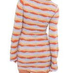 Le lis Lettuce Trim Striped Sweater Dress Orange Pink Size Small NWT Photo 3