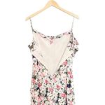 NWT Cinq a Sept Luka Floral Asymmetric Silk Slip Dress Cream Pink Ruffle Size 8 Photo 9