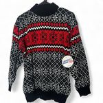 American Vintage vintage 90s 1990s retro  NEW American Pride red + black vintage 80s sweater Photo 0