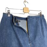 Who What Wear  Front Slit Knee-Length Denim Stretch Skirt Photo 9