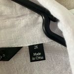 Mlle Gabrielle FINAL MARKDOWN  White Casual Button Down swimsuit cover up 2x Photo 4