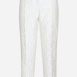 Dolce & Gabbana New  embroidered cigarette trousers White Size 42 Photo 1