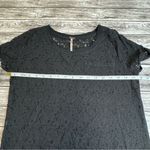 Poof! Poof Women's Black Cropped Pullover Lace T Tee Shirt M Med Medium Short Sleeves Photo 12