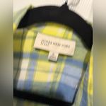 Jones New York Plaid Button Down Shirt in Blue and Yellow Photo 1