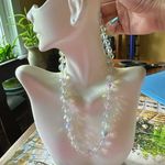 Nine West necklaces crystal clear transparent beads shiny 17” inches Photo 0