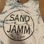 Sand jamn size medium double cropped tanks size medium Blue Photo 4