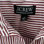 J.Crew  Cerise shirt-dress in striped cotton poplin White Deep Ember Photo 5