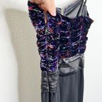 Ramy Brook  Capone Floral Velvet Bustier Black Wide Leg Jumpsuit US 2 Photo 10