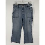 HUDSON‎ Faye Utility Ultra High Rise Bootcut Jeans Size 31 Celestial Cargo Fray Blue Photo 11