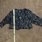 Jessica Howard  Shrug Cardigan 18W Black & White Dressy Silver Sequins Cropped Photo 6