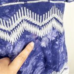 La Blanca  Blue White Tie Dye Embroidered Crochet Lace Mini Dress/Swim Cover Up S Photo 5