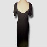 Old Navy NWOT  Black Short Sleeve Keyhole Tie Boho A Line Midi Dress Size 2XL Photo 2