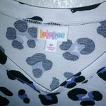 LuLaRoe  M Long Sleeved V-Neck Black Blue Cheetah Print Sleeper Gown Photo 1