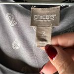 Chico's NWT  Bandana Harmony Black and White Asymmetrical MIDI Dress Photo 4