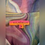 Vilagallo Multicolor Swirl Shirt Dress – Size 38 – $248 Retail Red Photo 3