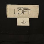 Ann Taylor  Loft Black Pleated Knee Length Skirt Women's Size 2 Photo 2