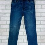 Evereve The Ever Straight High Rise Raw Hem Button Fly Jeans Size 26 Photo 2