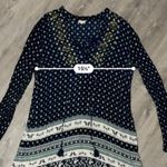 En Crème Blue Patterned Top or Mini Dress Size M Photo 8