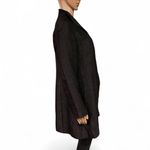Eileen Fisher NWOT! SILK Coat Black Textured Coat Size Small BOHO Y2K Flared Hem Photo 6