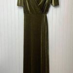 Sorella Vita NWT 9660 Velvet Velour Green Wrap Maxi Dress Bridesmaid Size 12 Photo 0