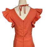 PatBO Belted Ruffle Asymmetrical Midi Dress PLEASE READ Orange Size 6 Photo 11