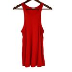 Free People intimately long beach ribbed tank top orange raw edge size medium Photo 2