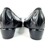 Salvatore Ferragamo Vara Mer Quilted Black Leather Bow Heel Pumps US 7 - EU 37.5 Photo 5