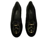 VINTAGE 1990'S VANELI BLACK VELVET & LEATHER "YORKIE" LOAFERS (6.5) Photo 5