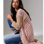 Anthropologie By Patrice Geometric Open Front Long Duster Cardigan Sweater XS Photo 3