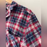 BDG Urban Outfitters Red and Blue Plaid Flannel Button Down 100% Cotton Photo 2