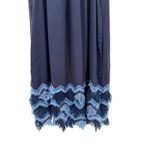 Maeve  Anthropologie Navy Sleeveless Fringe Hem Shift Dress Blue Trim Size 6 Photo 1