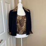 Jessica Howard Vintage leopard trim blazer & leopard top Size 12P Photo 4
