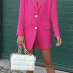ZARA Pink Oversized Blazer Sz S Photo 0